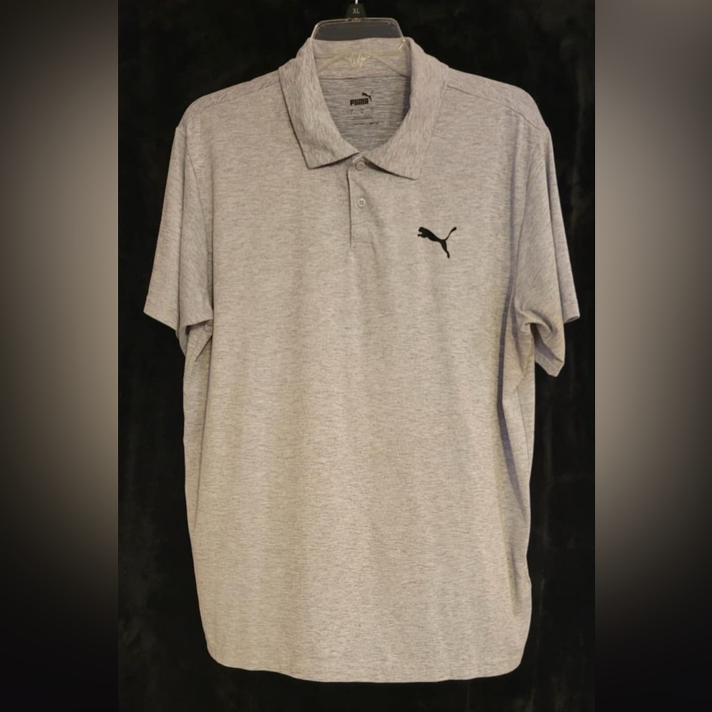 Puma Gray Polo Shirt Classic Design